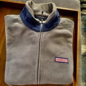 Men’s Fleece L Vineyard Vine L gray with blue